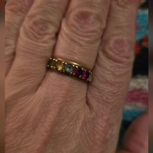 10K Gold Mother's Ring, ~sz 9.5